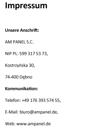Impressum - Zaeune-bernau.de